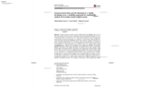 CASE STUDY Scenario-based urban growth allocation in a rapidly developing area: a modeling approach for sustainability analysis of an urban-coastal coupled system